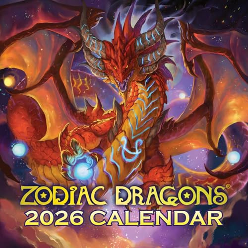 Zodiac Dragons Fantasy Wandkalender 2026, limitierte Auflage