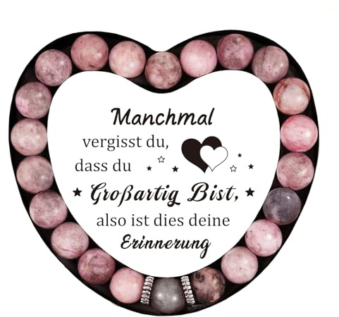 Leboria Geschenke für Frauen Armband Damen Natursteine, Beste Freundin Geschenke Wihnachtsgeschenke Geburtstagsgeschenk Armband Geschenk für Tochter Mutter Schwester Freundin