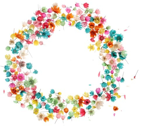 DEARMAMY Getrocknete Kleine Zarte Blumenköpfe für DIY Bastelarbeiten Natürliche Gepresste Trockenblumen Farbenfrohe Kunstharz Deko für Kerzen Schmuck Scrapbooking