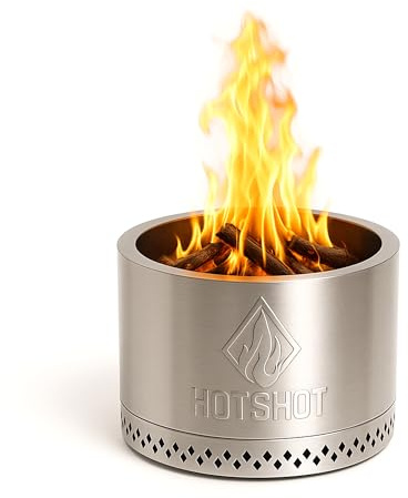 Raucharmes Feuertonne ⌀63,5cm in silbe Farbe mit Doppelte-Wand aus Edelstahl 304 inkl. eine tragbare wetterfeste Tasche