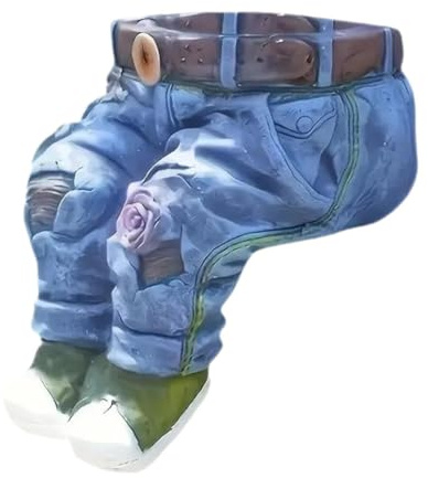 Whtkoph Pflanzkübel Regal für Jeanshosen, Blumentopf Aus Kunstharz, Blumenvase, Jeans Pflanztopf