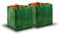 LIVIVO 2pc Garden Waste Bag - 82L Heavy Duty Large With Secure Handles Waterproof Refuse Sack - Reusable