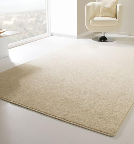Steffensmeier Kurzflor Teppich Cambridge, Wohnzimmer, Schlafzimmer, in Beige, Größe: 200x300 cm
