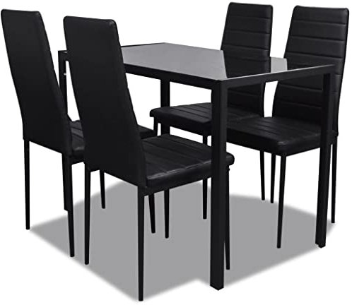 vidaXL Essgruppe 5tlg. Esstisch Set Sitzgruppe Esszimmer Esstischset Stühle