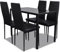 vidaXL Essgruppe 5tlg. Esstisch Set Sitzgruppe Esszimmer Esstischset Stühle