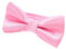 DonDon Edle Kinder Jungen Fliege gebunden und längenverstellbar 9 x 4,5 cm rosa glänzend mit silbernen Punkten