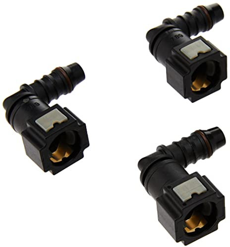 Connect 37211 Fuel Line Angled Quick Connectors 7.89mm x 8mm 3pc, Grey