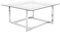Beliani Moderner Couchtisch aus Glas mit Metallgestell Silber Crystal
