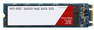 WD Red SA500 NAS SATA SSD WDS500G1R0B Solid-State-Laufwerk, 500 GB, intern, M.2 2280, SATA 6 Gbit/s, Rot