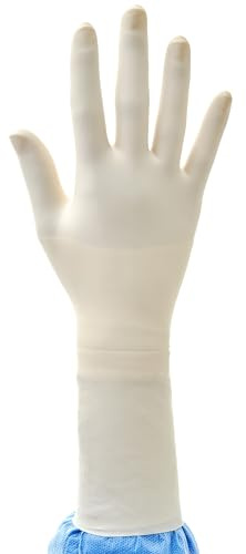 Ansell Gammex Latex-Handschuhe Powder-free für die Chirurgie, Naturgummilatex, Medizin, Gesundheitswesen, Naturfarben, Größe 9, SMART Pack 50 Paar