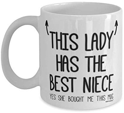 MIPOMALL Aunt Mug Gift - Gifts for Aunt from Niece - This Lady has The Best Niece, Mothers Day, Coffee Mugs - wm7457