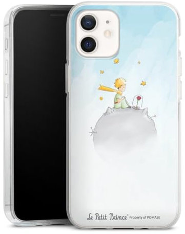 Silikon Hülle kompatibel mit Apple iPhone 12 mini Case transparent Handyhülle Der Kleine Prinz Kinderbuch Offizielles Lizenzprodukt