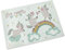 GRAZDesign Einhorn Frühstücksbrettchen Kinder mit Namen personalisiert aus Glas Schneidebrett für Mädchen Personalisiertes Brotzeitbrett Einhörner mit Regenbogen