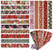 aufodara 15er Japanische Stil Stoff Baumwolle Streifen 6,5 x 50 cm Baumwollstoff Patchwork, Gedruckt Blumen Gold Muster Bronzing Stoffpaket Stoffe zum Nähen Quilten DIY Artcraft Handwerk (Rot)