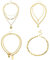 JewelryWe Schmuck 4PCS Halskette Damen mit Schloss Schlüssel Dog Tag Anhänger & Mehrschichtige Choker Kette Geschenk Gold mit Gravur