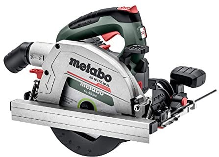 metabo Sega circolare a batteria KS 18 LTX 66 BL – 18 V, profondità di taglio 66 mm, diametro lama 165 mm, 4800 giri/min, motore senza spazzole, luce LED, impugnatura morbida, ideale per legno e