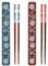 2 Pairs Portable Chopsticks Set with Case - Reusable Natural Wooden Chopsticks - Japanese Style Eco-Friendly for Sushi, Noodle, Picnic, Kitchen - Blue and Red, White
