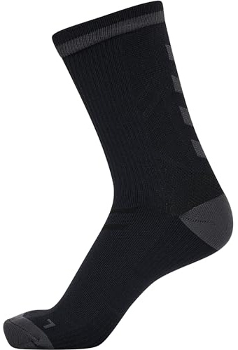 hummel Unisex Elite Indoor Low Pa socks, JET BLACK/FORGED IRON, 31 EU