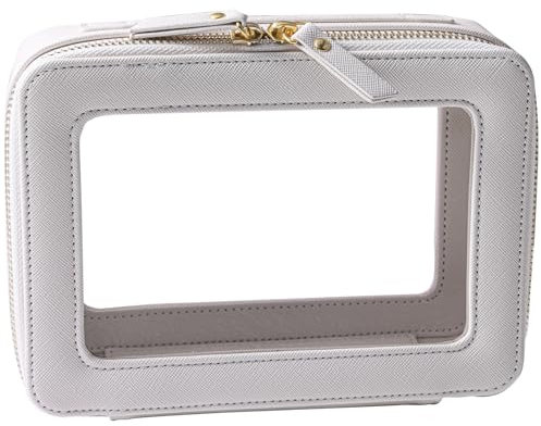 SANHECUN Trousse de Toilette étanche avec Crochet de Suspension pour Les Voyages, Blanc, Carry on 8 inch, Trousse de Toilette