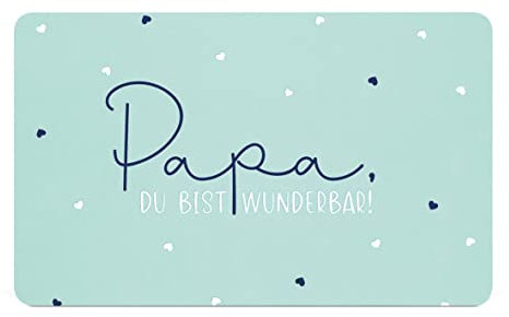 Frühstücksbrettchen Papa wunderbar, Brettchen 23x14cm, Vater