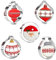 Orapink 5 Pieces Christmas Cookie Cutters -Stainless Steel Cookie Cutters -Christmas Ornament,Light Bulb,Round Cookie Cutters