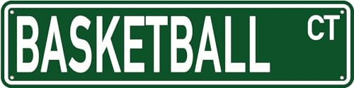 Basketball Ct Sign Warning Sign Basketball Ct Novelty Zone Sign Wall Decor For Farm Yard Front Door Indoor Outdoor Street Sign Rustic Road Sign 40x10 Cm