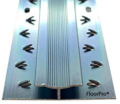Carpet to Carpet Double Trim Door Bar Threshold - Extra Long 9ft / 2.7m / 270cm / 2700mm - Transition Threshold Strip - Metal Gripper Plate Joins Carpets at Doorways/Fills The Gap - Grey Colour