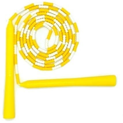 BADALO 10ft 9ft Skill Jump Rope Jump Rope Jump Rope Anfänger Soft Beads Beads Basic for Tangle Free Segmented Fitness (Color : Yellowwhite)