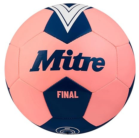 Mitre Final Recreational Football | Perfect for Kids | Football Gift, Fluo Pink/Midnight Blue, 5