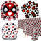 122 piezas de decoraciones de fiesta de casino – Juego de vajilla de fiesta de póquer incluye platos temáticos de póquer, servilletas, mantel para suministros de fiesta temática de casino de Las