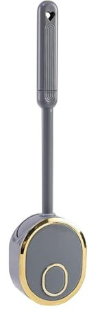 Escobilla De WC, Limpiador Y Soporte De Baño Con Fondo Drenable, Cepillo De Limpieza Del Asiento Del Inodoro Con Mango Largo,Cepillo De Limpieza De Baño Profundo Montado En La Pared Para Baño Para