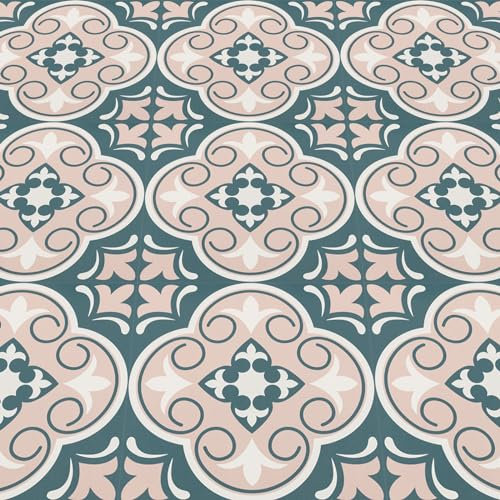 Peel and Stick Floor Tiles Self Adhesive Floor Tile Vinyl Flooring Waterproof for Kitchen Living Room and Bathroom DIY Flooring Green 30x30cm 20pcs(11.8 x 11.8 inches)