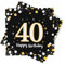 Servietten 40. Geburtstag, 30 Stück Servietten 40 Geburtstag Mann, Deko 40. Geburtstag Mann Frau, Happy Birthday 40 Servietten Tischdekoration, 3-Lagig Geburtstagsdeko Servietten