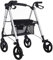 Gehgestell für ältere Menschen, Rollator mit Rollen, silberfarben, mit Lichtstern