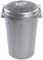 COSHANO Cubo de Basura con asa metálica 100L Litros Para exterior e interior almacenaje de agua - Fabricado en plástico Resistente. Ideal para el hogar, trabajo, hostelería, etc (Plata)