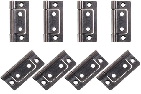 QUARKZMAN 8Stk 2x1 Tür Scharniere Ohne Einsteckschloss Kein Geräusch Falttür Scharniere Beschichtung für Schränke Möbel Fenster Garderoben Rot Bronze