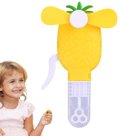 Pequeño ventilador portátil, pequeño ventilador manual - Ventilador de refrigeración de fruta de piña de dibujos animados, juguete de ventilador de prensa manual | Ventiladores personales, pequeño ven