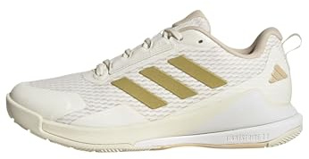 adidas Damen Novaflight 2 Indoor Shoes, Off White/Gold met./Crystal Sand, 42 EU
