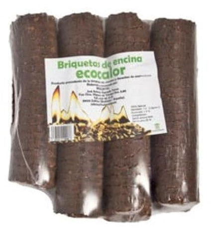 Suinga Briquetas de Madera Ecológicas Encina 14 Kg – Briquetas para Chimenea, Combustible Natural para Estufas y Chimeneas