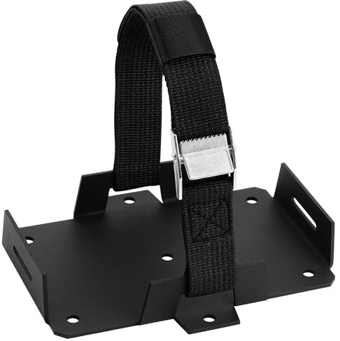 Wyckoff Bandeja de batería pequeña para baterías de 12V-6V/6AH 7AH 8AH 9AH 12AH 15AH y más, soporte de batería ajustable compatible con barcos, kayaks, motocicletas, ATV, generadores, motos y motos