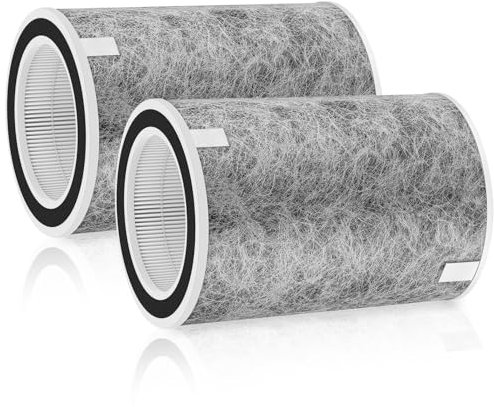 Paquete de 2 filtros de repuesto True HEPA HP201 HP202 compatibles con Shark HP200 HP300 Series HP201 HP202 HP301 HP302 UA205 HC501 HC502 Max Comparar con la pieza # HE2FKBAS, HE2FKBASMB