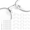 AOZUO 15Pcs 3 Size Eyeglasses Nose Pads, U Shaped Glasses Nose Pads Soft Silicone Bridge Strap Saddle Bridge Screw-in Nose Bridge Pads Anti-Slip Replacement Nosepads for Eyewear Repair