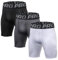 LNFINTDO 3er Pack Kompressionsshorts Herren Schnelltrocknendes Kompressionshose Kurze Atmungsaktiv Baselayer Sporthose Männer Laufunterwäsche Radlerhose