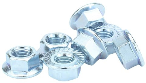 M8 Serrated Flange Hex Nuts - A2 Stainless Steel (Pack of 10)