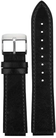 HUTBUVEAW Cinturino in Vera Pelle retrò for Casio A158W A168 / F91w / AE-1200WHD/A158/A159/A169/AE1200 Cinturino for Orologio Vintage(Black SK)