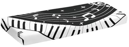 Urndoeng Piano Keyboard Cover 76 key,88keys waterproof and dustproof Keyboard Dust Cover for Digital Electronic Piano Phonetic Print Design Large