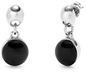 Uno de 50 Pendientes Bañados En Plata De Ley Con Dos Bolas, Una De Ellas Con Cristal De Murano Negro