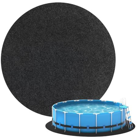 Mineup Lona De Suelo para Piscina, 4m Tapiz Suelo Piscina, Base para Piscina Redonda, Antideslizante, Resistente a La Rotura, Aislante del Calor, Almohadilla para Revestimiento De Piscina