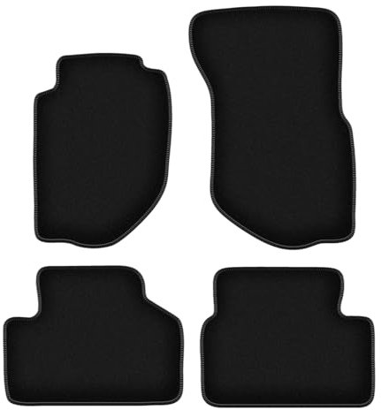 Wielganizator Velours Fußmatten passend für Volvo 940/960 (1991-1998) | Qualität: Basic - Genaue Passform, rutschfeste Untregrund 4-teilig - Schwarz