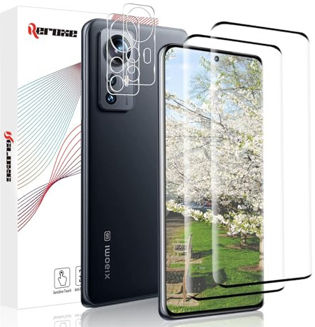 REROXE 2+2 Stück Schutzfolie für Panzerglas für Xiaomi 12/12X 5G, Hohe Empfindlichkeit 9H Gehärtetem Splitterfrei Xiaomi 12 5G Schutzglas, Ohne Luftblasen Ultra Transparent Xiaomi 12X Hartglasfolie